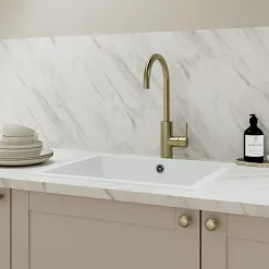 Poignée de meuble de cuisine GoodHome Noix de muscade effet laiton L. 3,2 cm, 2 pièces