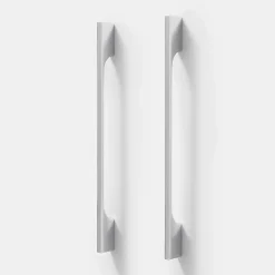 Poignée de meuble de cuisine GoodHome Hikide Argent L. 35.2 cm, 2 pièces