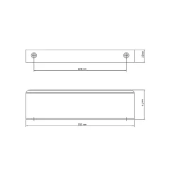Poignée de meuble de cuisine GoodHome Pequin effet inox L. 15 cm, 2 pièces
