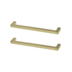 Poignée de meuble de cuisine GoodHome Golpar effet laiton L. 16,9 cm, 2 pièces