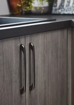 Poignée de meuble de cuisine GoodHome Condio chromé L. 22,5 cm, 2 pièces