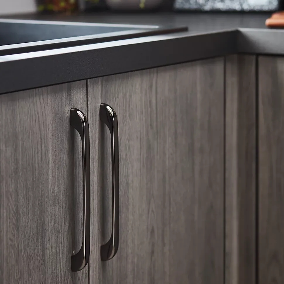 Poignée de meuble de cuisine GoodHome Condio chromé L. 22,5 cm, 2 pièces