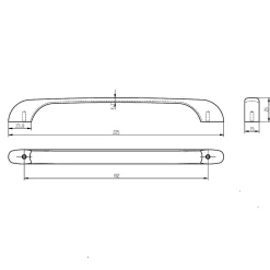 Poignée de meuble de cuisine GoodHome Condio chromé L. 22,5 cm, 2 pièces