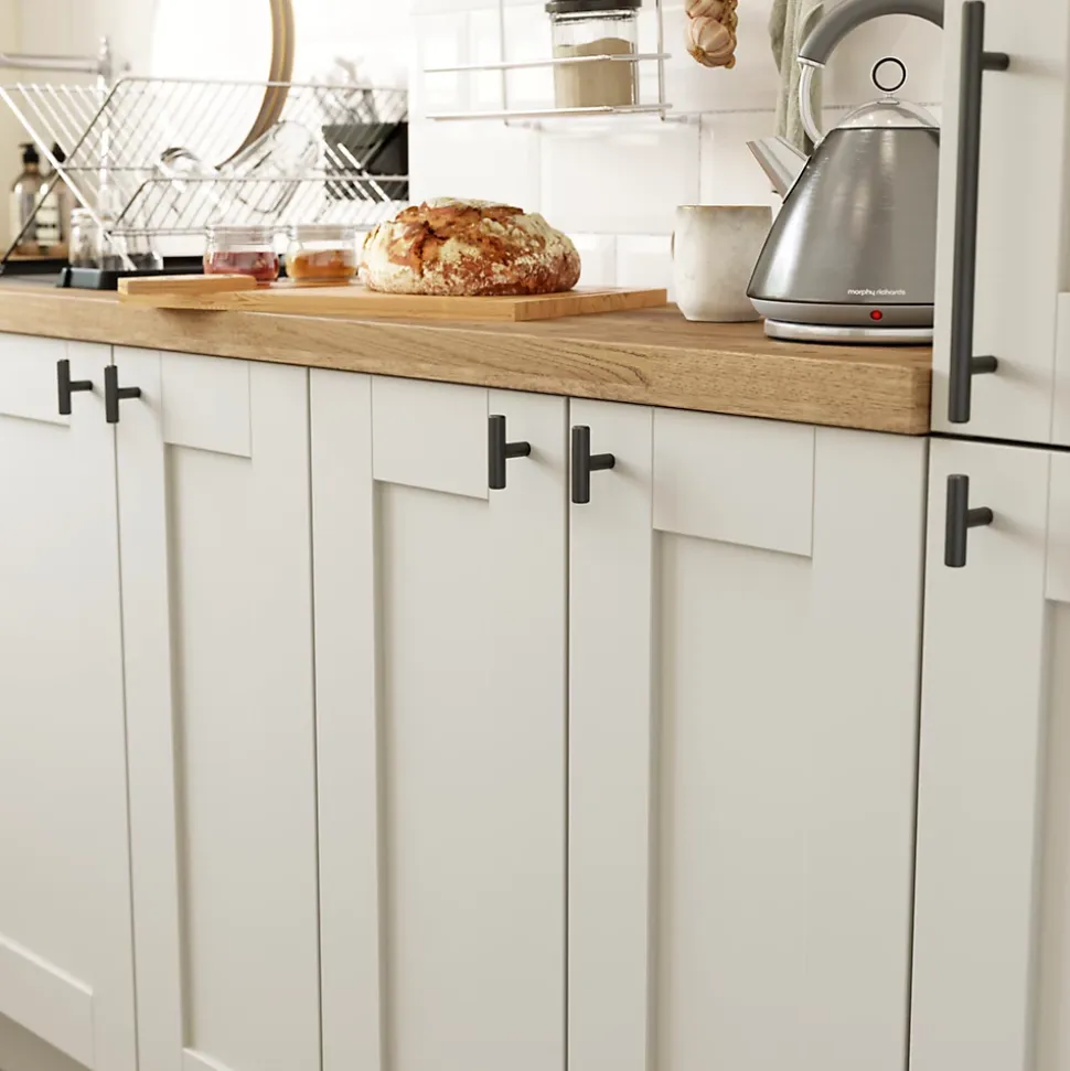 Poignée de meuble de cuisine GoodHome Annatto noir L. 5 cm, 2 pièces