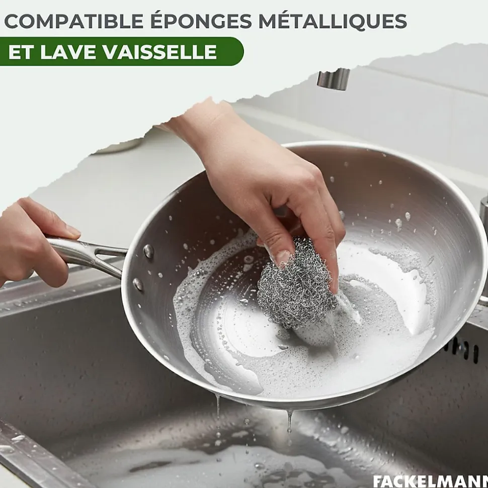 Poêle 24 cm et Sauteuse 24 cm inox 18/10 Triply Fackelmann Vita3