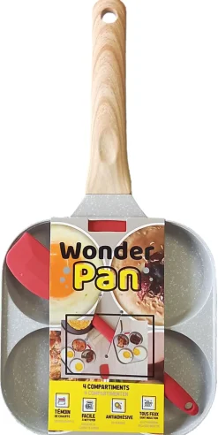 Poêle 4 compartiments avec spatule Ø 19 cm Best of TV Wonderpan
