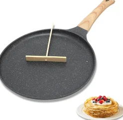 Poêle à crêpes antiadhésive en granit de 24 cm