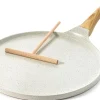 Poêle à Crêpes avec Revêtement Antiadhésive en Granit Suisse 26cm blanc