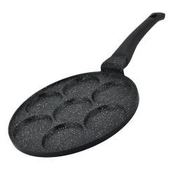 Poêle à crêpes et galettes avec revêtement en marbre 7 emplacements 26cm Herzberg HGCP267HO