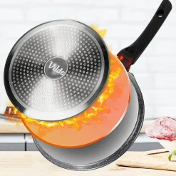 Poêle À Crêpes Revêtement Granit Black Line 24 Cm Antiadhésive