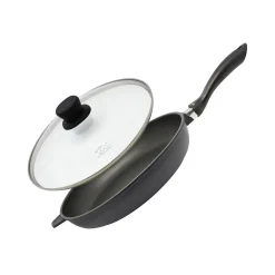 Poêle à frire 32 cm avec couvercle en verre sans PFAS Elo Alucast