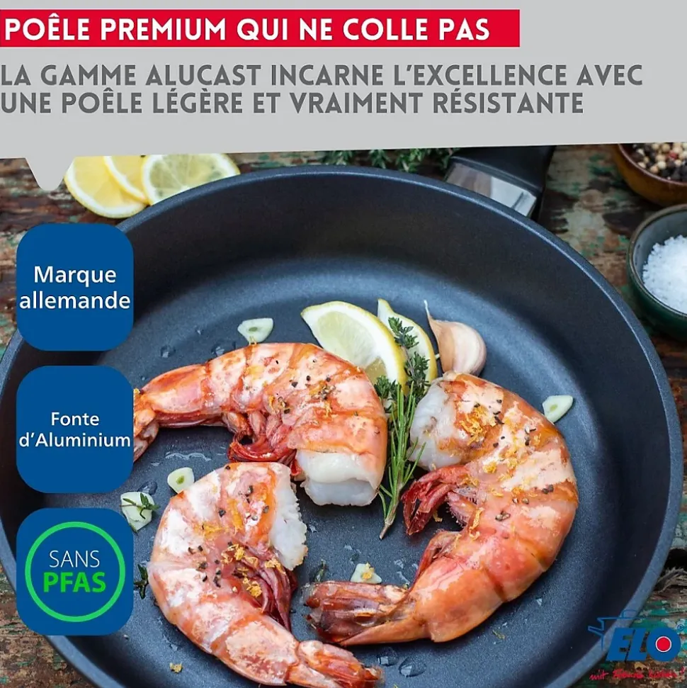 Poêle à frire 20 cm sans PFAS Elo Alucast