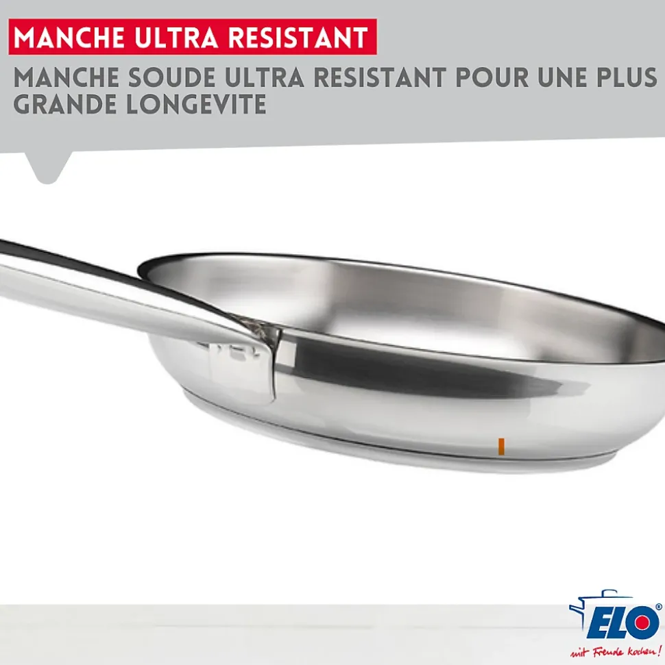 Poêle à frire en inox 18/10 32 cm Elo Profi Therm