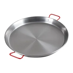 Poêle à paella valence 46 cm en acier poli