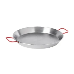 Poêle à paella valence 46 cm en acier poli