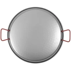 Poêle à paella valence 46 cm en acier poli