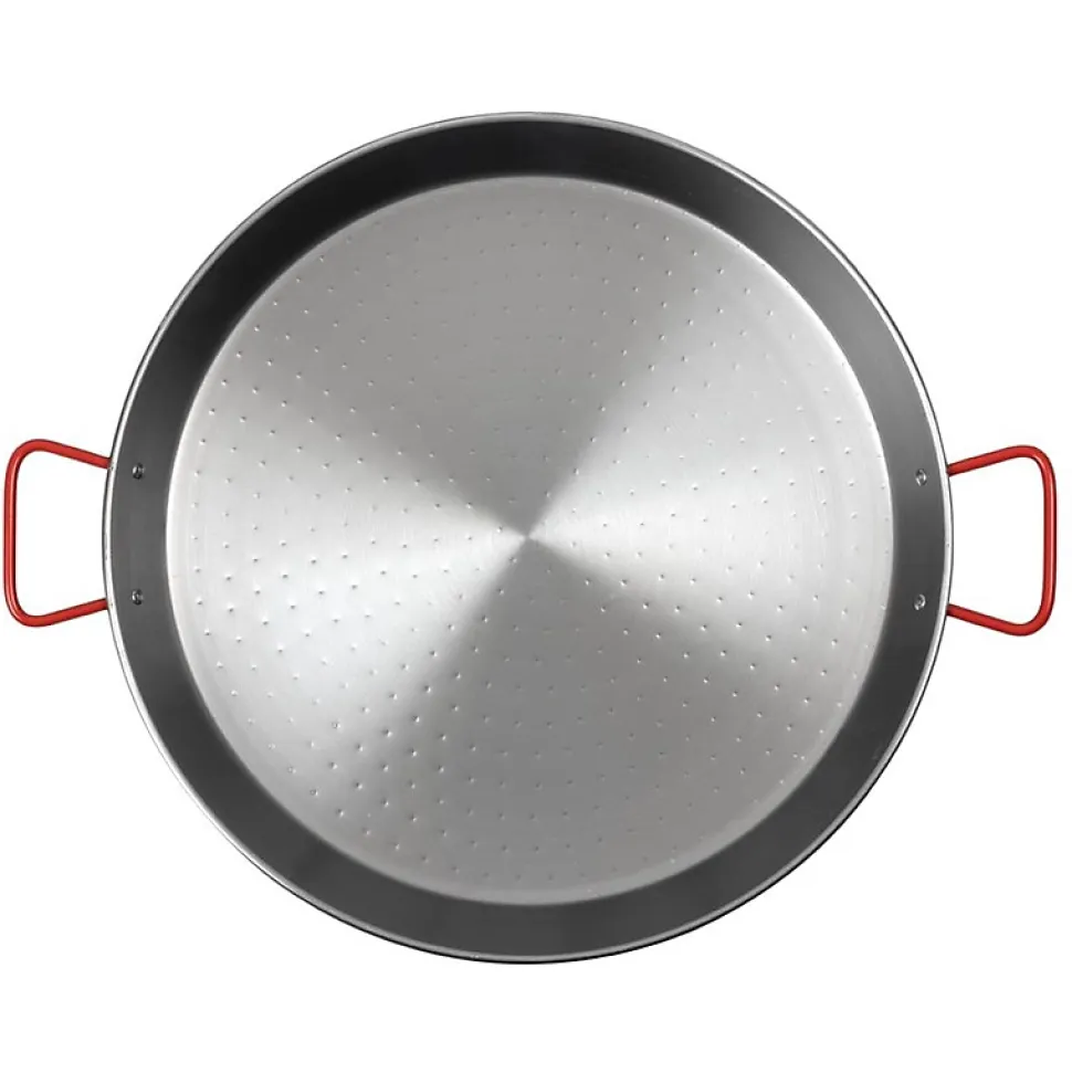 Poêle à paella valence 50 cm en acier poli