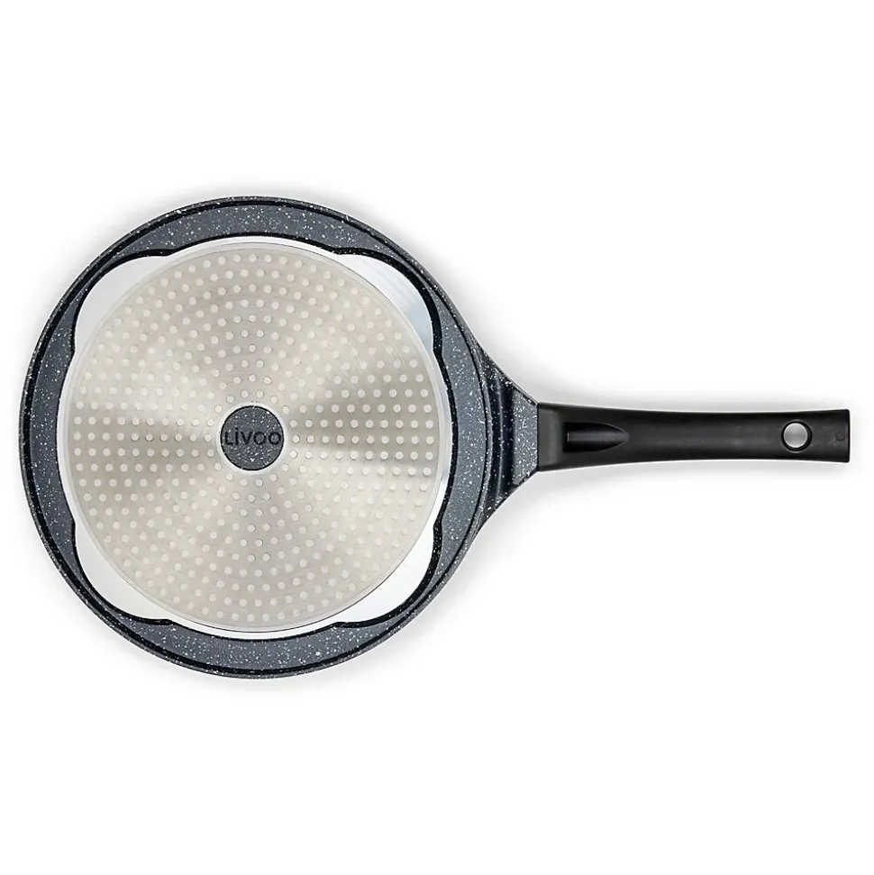 Poêle à pancakes LIVOO MEP148 - antiadhésif, diamètre 26cm, 4 empreintes de diamètre 10cm