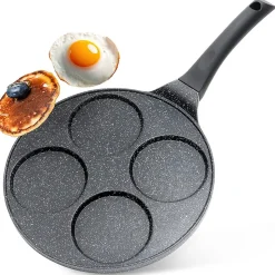 Poêle À Œufs En Granit 4 Alvéoles Black Line 26 Cm