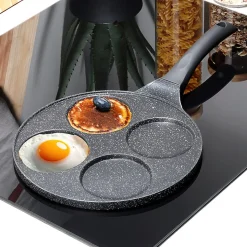 Poêle À Œufs En Granit 4 Alvéoles Black Line 26 Cm