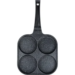 Poêle À Œufs En Granit 4 Trous Diamètre 10 Cm 22x22 Cm Grande