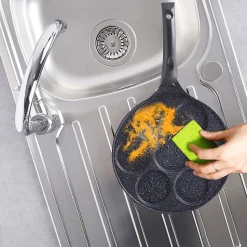 Poêle À Œufs Granit Grande 7 Cavités 27 Cm Antiadhésive Idéale Pour Petits Déjeuners