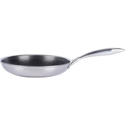 Poêle En Acier Inox Avec Revêtement Antiadhésif COOKCELL 24 Cm Durable Pour Cuisiniers À Domicile Série HYBRYD