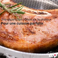 Poêle en acier inoxydable 18/10 28 cm Elo Relief Solution