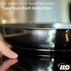 Poêle en acier inoxydable 18/10 28 cm Elo Relief Solution