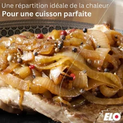 Poêle en acier inoxydable 18/10 24 cm Elo Relief Solution