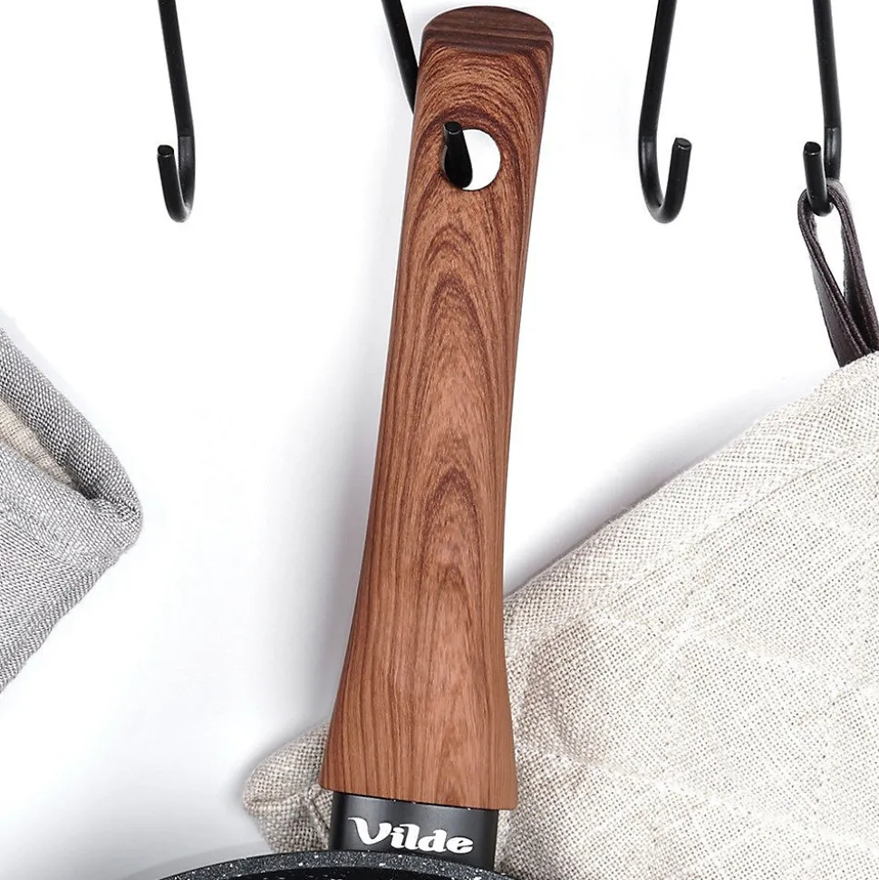 Poêle En Granit Noire Avec Couvercle Verre 28 Cm 3,5 L Blackwood Idéale Pour Cuisson Sauté