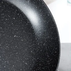 Poêle Granité Aluminium 32 Cm Antiadhésive Black And Wood