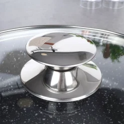 Poêle Granit GRANDE 24 cm Avec Couvercle Verre Antiadhésif 2,5 L Pour Cuisiniers Exigeants