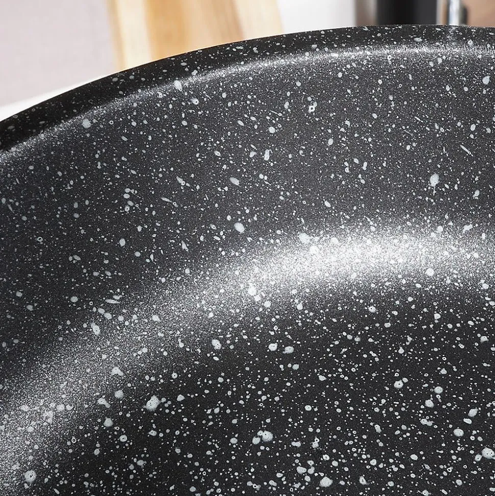 Poêle Granit Grande 18 cm Revêtement Pfluon Granit Antiadhésive Pour Cuisine Saine Débutants