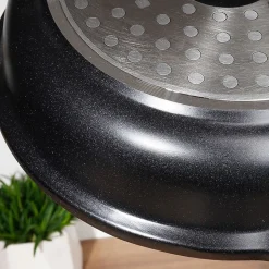 Poêle Granit Grande 18 cm Revêtement Pfluon Granit Antiadhésive Pour Cuisine Saine Débutants