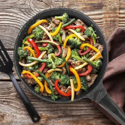 Poêle Granit Profonde Antiadhésive 28 Cm Avec Manche Robuste