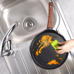 Poêle plate à revêtement granit 24 cm