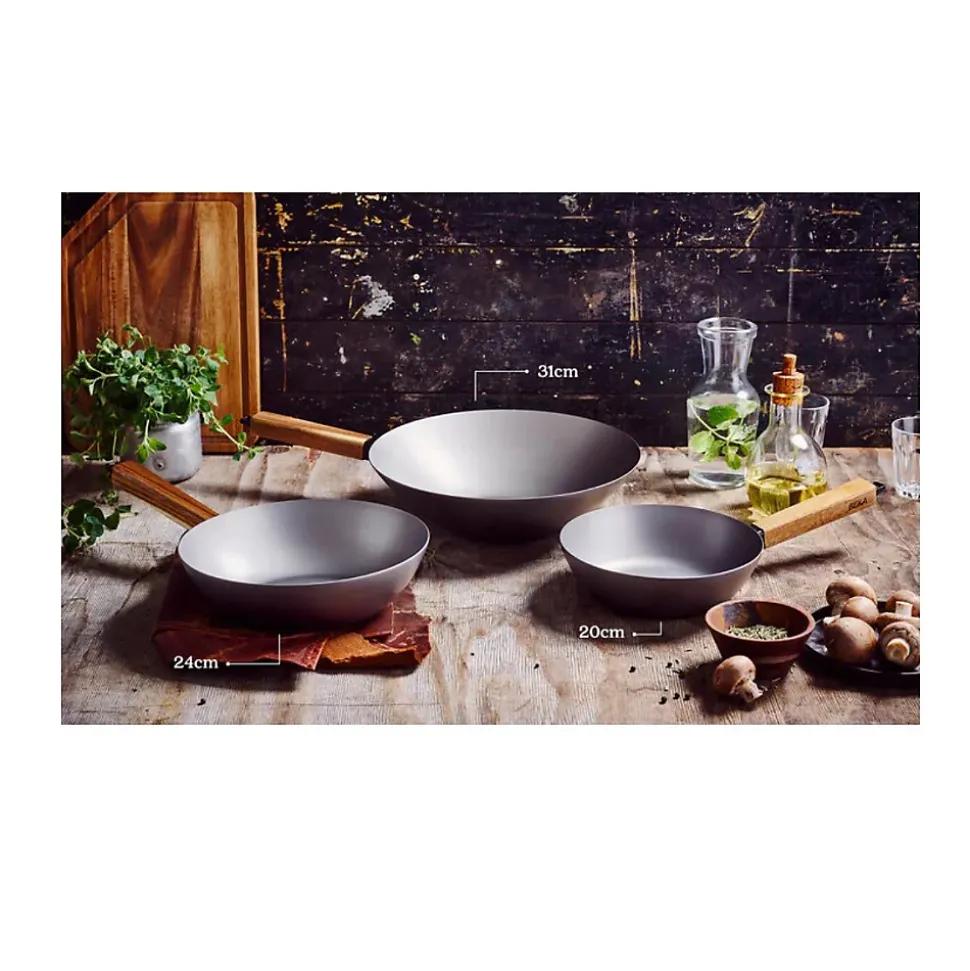 Poêle wok acier 31 gris Beka 13970314 nomad