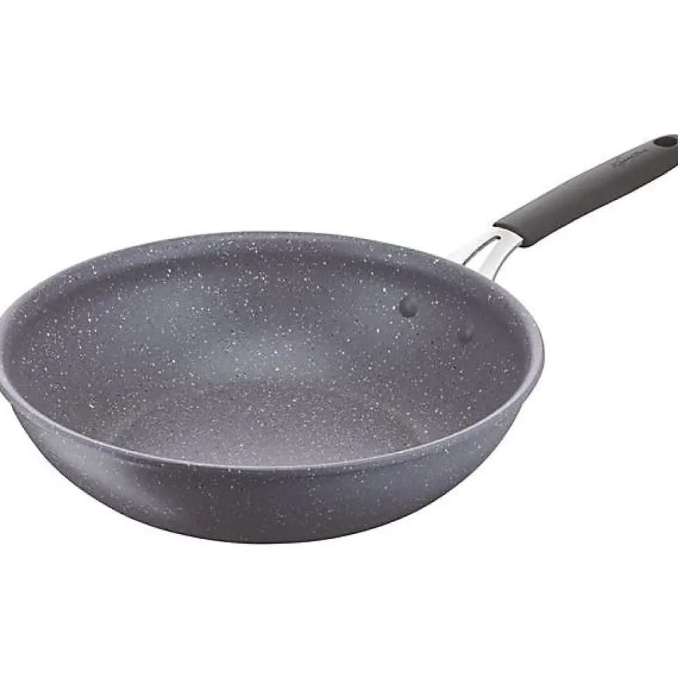 Poêle wok aluminium 28cm Lagostina 012163041828 tempra minéral
