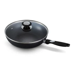 Poêle Wok couvercle Pro induc 28 cm
