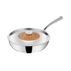 Poêle wok inox 26cm avec couvercle Lagostina 011204042026 emozione salta pasta