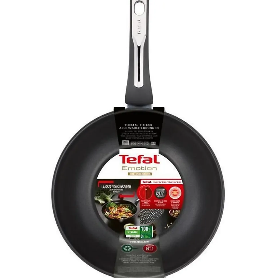 Poêle wok inox 28cm Tefal E3001904 emotion
