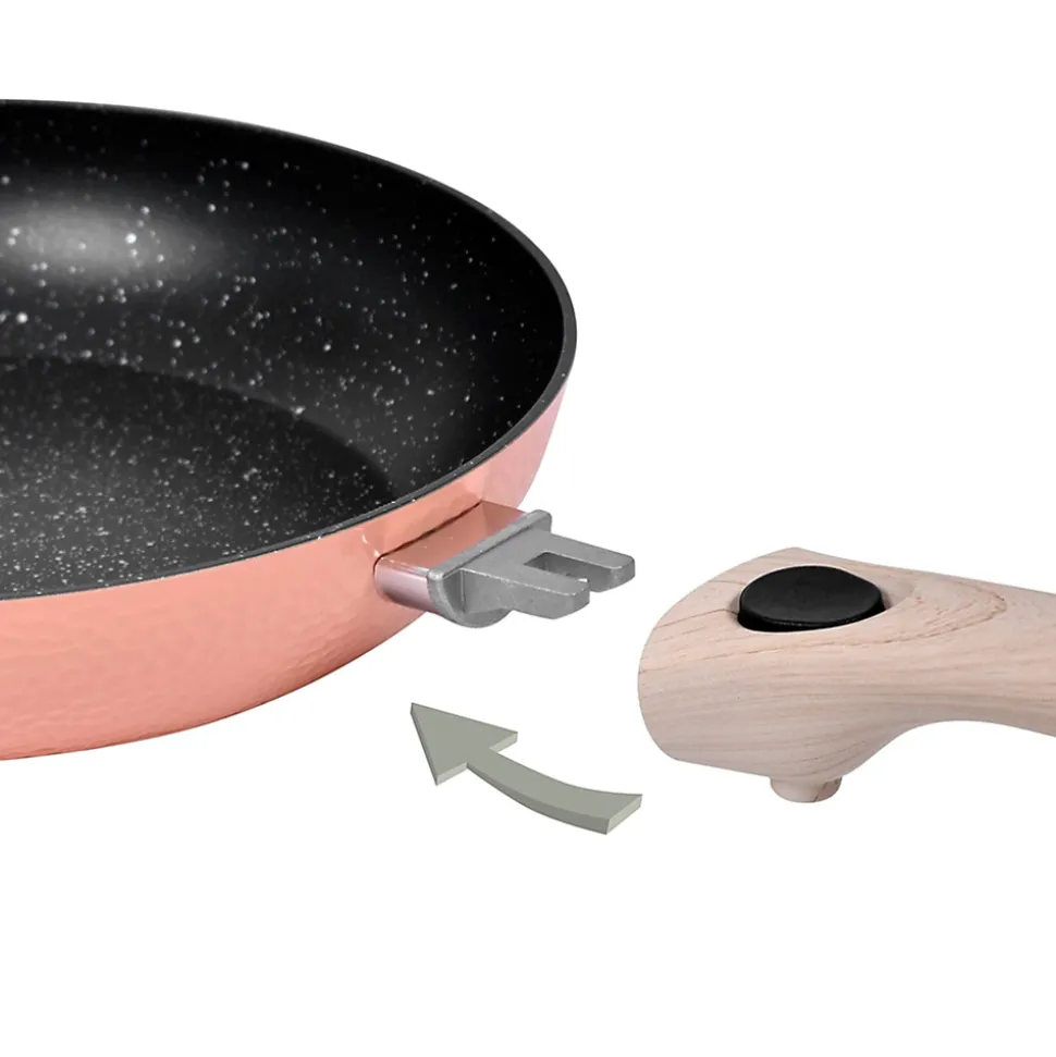 Poêle en aluminium beige pêche H. 11,5 x L. 33 cm Durandal Equilibre Céramique