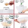 POP50 WE Machine à popcorn 1200W Sans huile Bol démontable 60 g de pop corn en 3 minutes Cuisson à air chaud Duronic