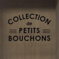 Porte - bouteilles Loft - métal et bois - 39 - 7x35 cm - Atmosphera