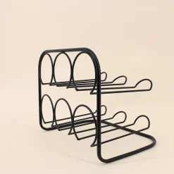 Porte bouteille moderne en métal noir