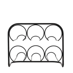 Porte bouteille moderne en métal noir