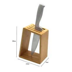 Porte couteaux en bambou beige Box & Beyond