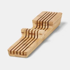 Porte couteaux GoodHome Nitaki bambou 40 x 9 cm, 5 compartiments