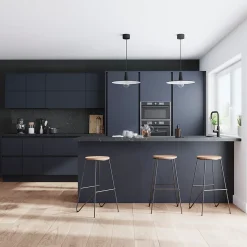 Porte de colonne de cuisine Stevia bleu mat L. 60 cm x H. 70 cm GoodHome